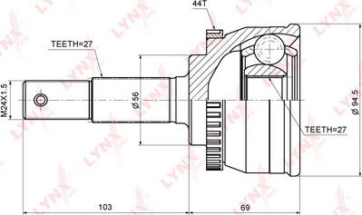 LYNXauto CO-5749A - Jeu de joints, arbre de transmission cwaw.fr