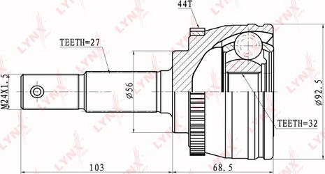 LYNXauto CO-5756A - Jeu de joints, arbre de transmission cwaw.fr