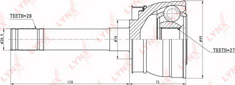 LYNXauto CO-5709 - Jeu de joints, arbre de transmission cwaw.fr