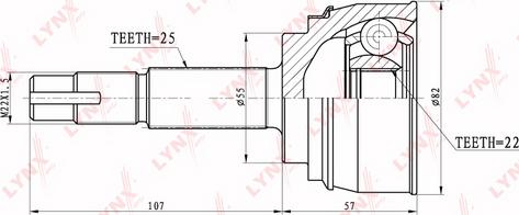 LYNXauto CO-5704 - Jeu de joints, arbre de transmission cwaw.fr