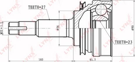 LYNXauto CO-5705 - Jeu de joints, arbre de transmission cwaw.fr