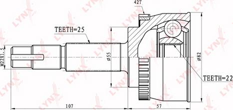 LYNXauto CO-5702A - Jeu de joints, arbre de transmission cwaw.fr