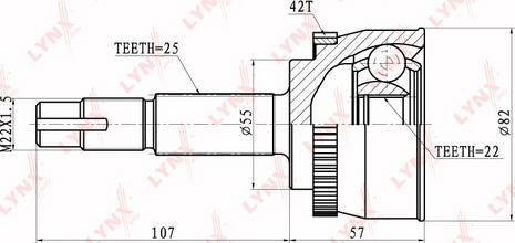 LYNXauto CO-5724A - Jeu de joints, arbre de transmission cwaw.fr