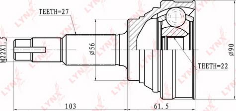 LYNXauto CO-5721 - Jeu de joints, arbre de transmission cwaw.fr