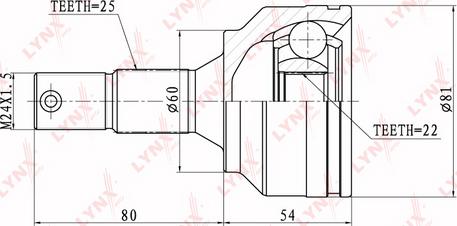 LYNXauto CO-6100 - Jeu de joints, arbre de transmission cwaw.fr