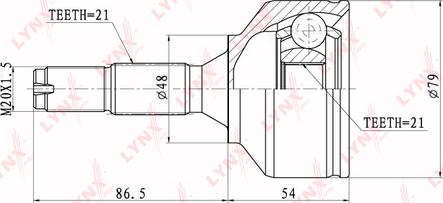 LYNXauto CO-6101 - Jeu de joints, arbre de transmission cwaw.fr