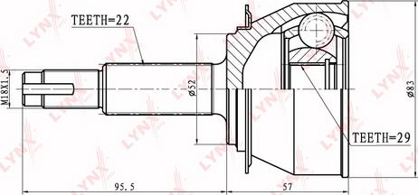 LYNXauto CO-1803 - Jeu de joints, arbre de transmission cwaw.fr