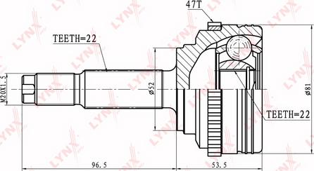 LYNXauto CO-1825A - Jeu de joints, arbre de transmission cwaw.fr