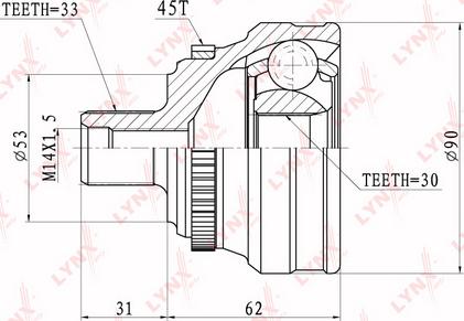 LYNXauto CO-1204A - Jeu de joints, arbre de transmission cwaw.fr