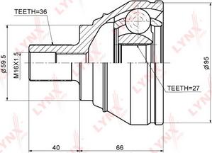 LYNXauto CO-1205 - Jeu de joints, arbre de transmission cwaw.fr