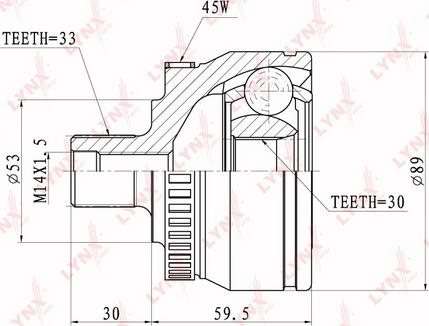 LYNXauto CO-1201A - Jeu de joints, arbre de transmission cwaw.fr