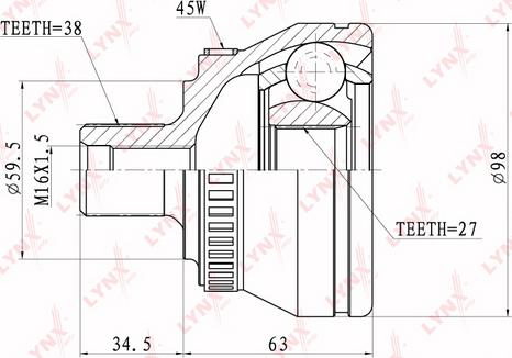 LYNXauto CO-1202A - Jeu de joints, arbre de transmission cwaw.fr