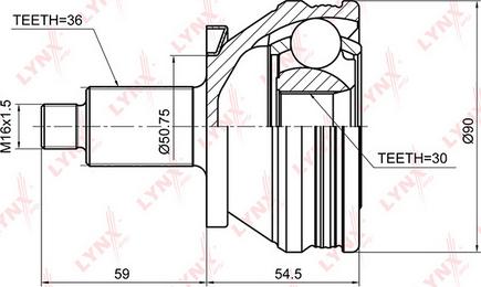 LYNXauto CO-1225 - Jeu de joints, arbre de transmission cwaw.fr