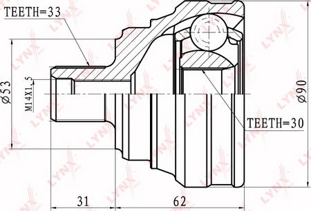 LYNXauto CO-1226 - Jeu de joints, arbre de transmission cwaw.fr