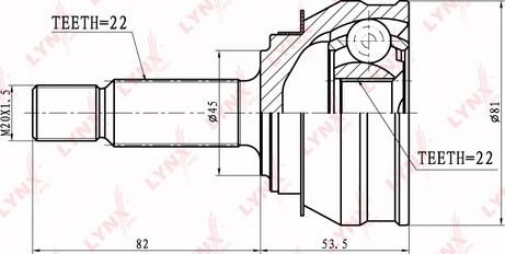 LYNXauto CO-8001 - Jeu de joints, arbre de transmission cwaw.fr