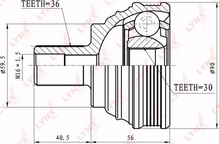 LYNXauto CO-8003 - Jeu de joints, arbre de transmission cwaw.fr