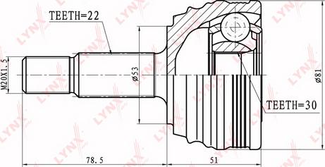 LYNXauto CO-8014 - Jeu de joints, arbre de transmission cwaw.fr