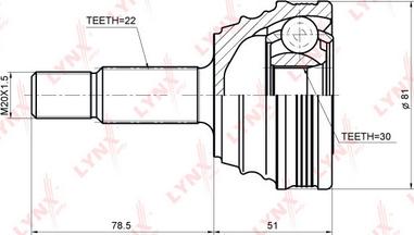 LYNXauto CO-8011A - Jeu de joints, arbre de transmission cwaw.fr