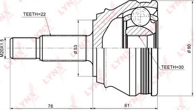 LYNXauto CO-8013A - Jeu de joints, arbre de transmission cwaw.fr