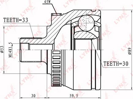 LYNXauto CO-8029A - Jeu de joints, arbre de transmission cwaw.fr