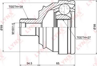 LYNXauto CO-8024 - Jeu de joints, arbre de transmission cwaw.fr