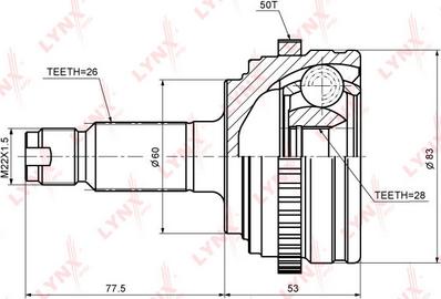 LYNXauto CO-3448A - Jeu de joints, arbre de transmission cwaw.fr