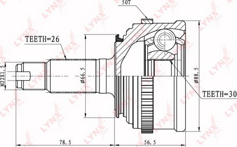 LYNXauto CO-3465A - Jeu de joints, arbre de transmission cwaw.fr