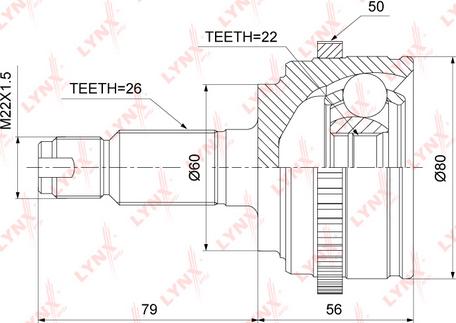 LYNXauto CO-3468A - Jeu de joints, arbre de transmission cwaw.fr