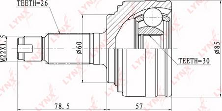 LYNXauto CO-3409 - Jeu de joints, arbre de transmission cwaw.fr