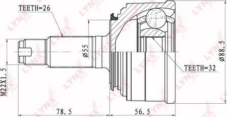 LYNXauto CO-3404 - Jeu de joints, arbre de transmission cwaw.fr