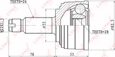 LYNXauto CO-3405 - Jeu de joints, arbre de transmission cwaw.fr