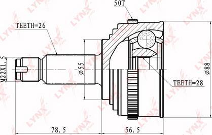 LYNXauto CO-3406A - Jeu de joints, arbre de transmission cwaw.fr