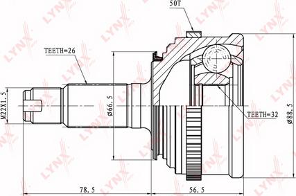 LYNXauto CO-3407A - Jeu de joints, arbre de transmission cwaw.fr