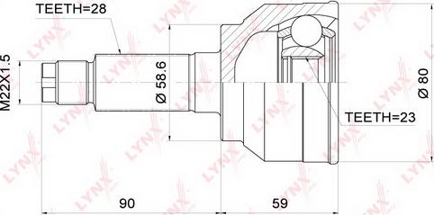 LYNXauto CO-3699 - Jeu de joints, arbre de transmission cwaw.fr