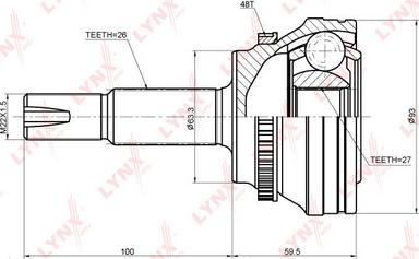 LYNXauto CO-3691A - Jeu de joints, arbre de transmission cwaw.fr