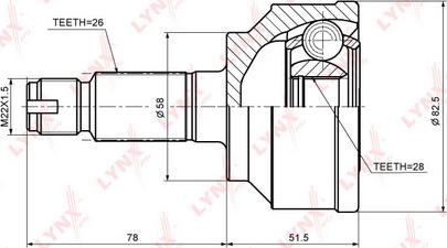 LYNXauto CO-3693 - Jeu de joints, arbre de transmission cwaw.fr