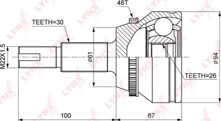 LYNXauto CO-3692A - Jeu de joints, arbre de transmission cwaw.fr