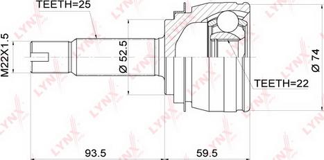 LYNXauto CO-3697 - Jeu de joints, arbre de transmission cwaw.fr