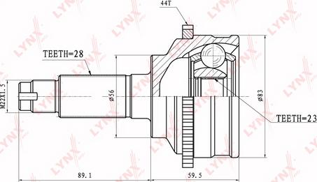 LYNXauto CO-3652A - Jeu de joints, arbre de transmission cwaw.fr