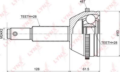 LYNXauto CO-3668A - Jeu de joints, arbre de transmission cwaw.fr