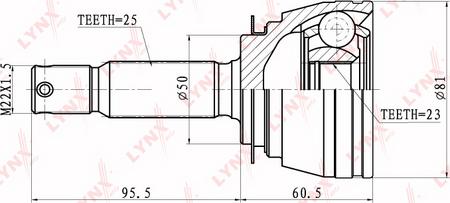 LYNXauto CO-3605 - Jeu de joints, arbre de transmission cwaw.fr