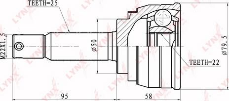 LYNXauto CO-3603 - Jeu de joints, arbre de transmission cwaw.fr