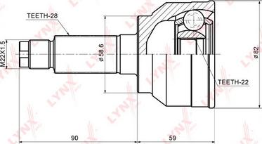 LYNXauto CO-3639 - Jeu de joints, arbre de transmission cwaw.fr