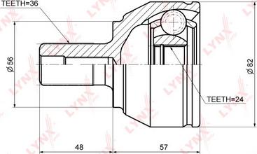 LYNXauto CO-3632 - Jeu de joints, arbre de transmission cwaw.fr