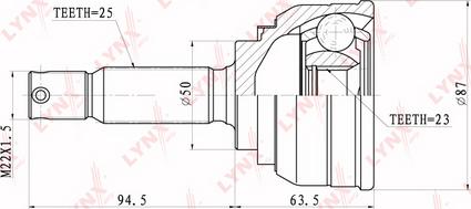 LYNXauto CO-3629 - Jeu de joints, arbre de transmission cwaw.fr