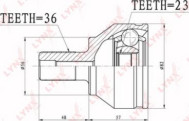 LYNXauto CO-3627 - Jeu de joints, arbre de transmission cwaw.fr