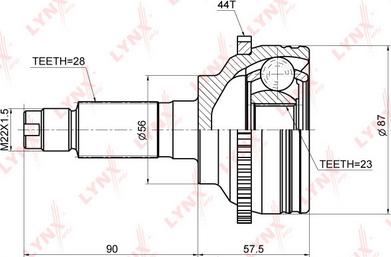 LYNXauto CO-3672A - Jeu de joints, arbre de transmission cwaw.fr