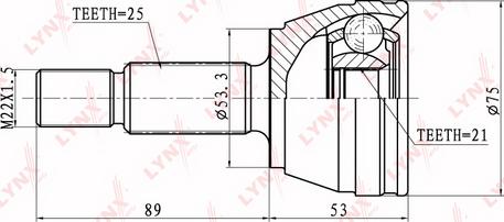 LYNXauto CO-3003 - Jeu de joints, arbre de transmission cwaw.fr