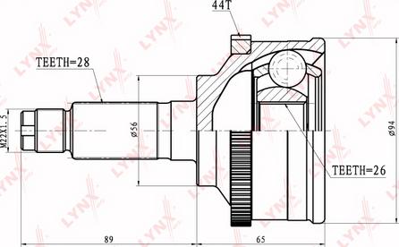 LYNXauto CO-3022A - Jeu de joints, arbre de transmission cwaw.fr