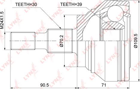 LYNXauto CO-3893 - Jeu de joints, arbre de transmission cwaw.fr